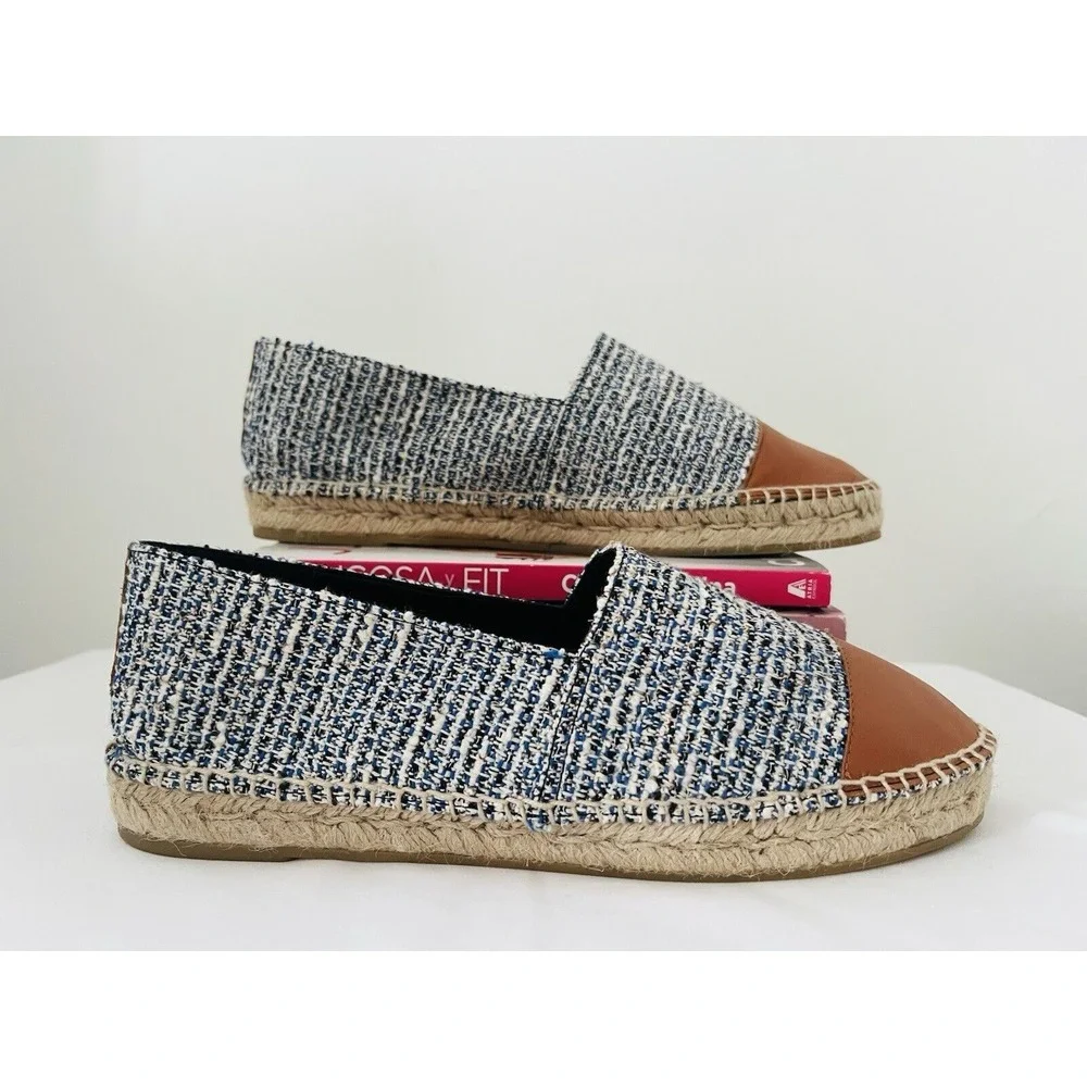 J. McLaughlin Womens Made In Spain Textile And Leather Alexa Espadrilles Size 10
